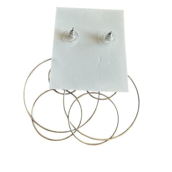 Marlyn Schiff Circle Drop Silver Earrings NWT - Picture 2 of 2